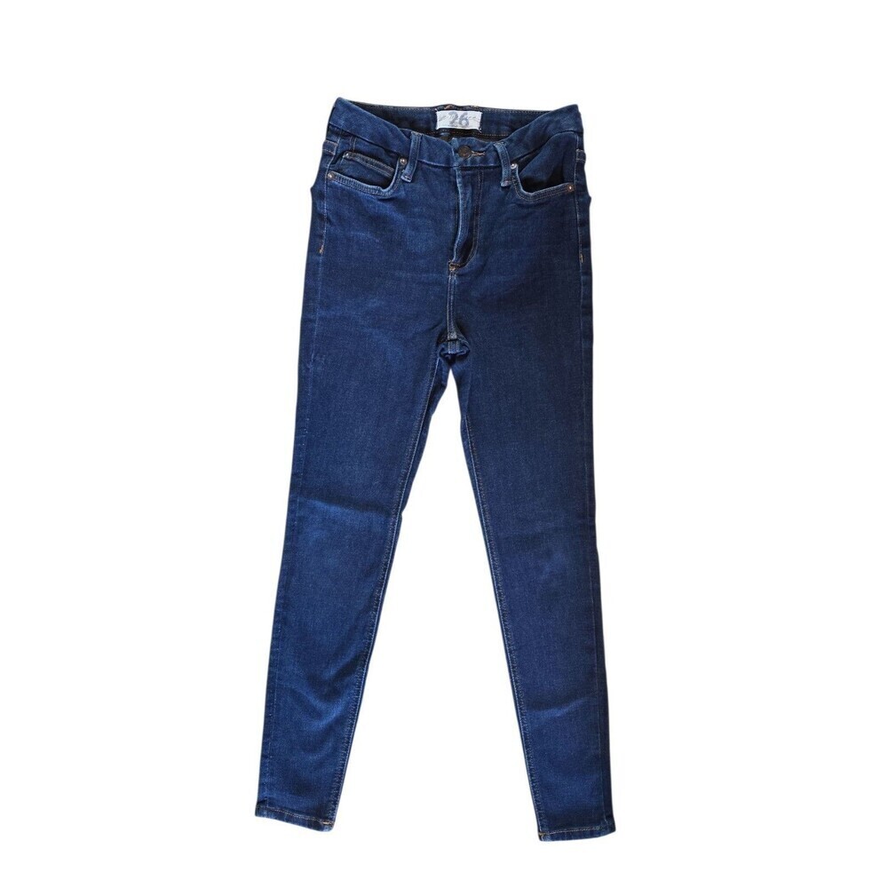 Free People Skinny Ankle Jeans Women’s Size 26 Blue Distressed Slim Cotton